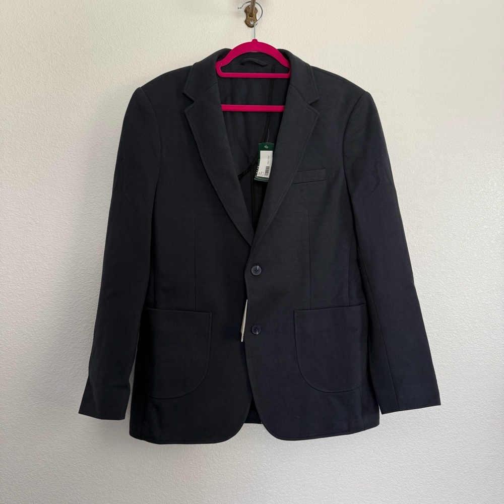NWT Artefact Navy Blue Knit Blazer Jacket Mens Medium